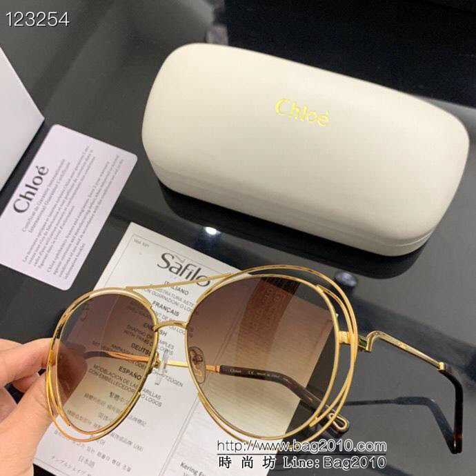 CHLOE克洛伊 2019新款 獨特明朗 時尚爆款 太陽鏡 配鏈  lly1357